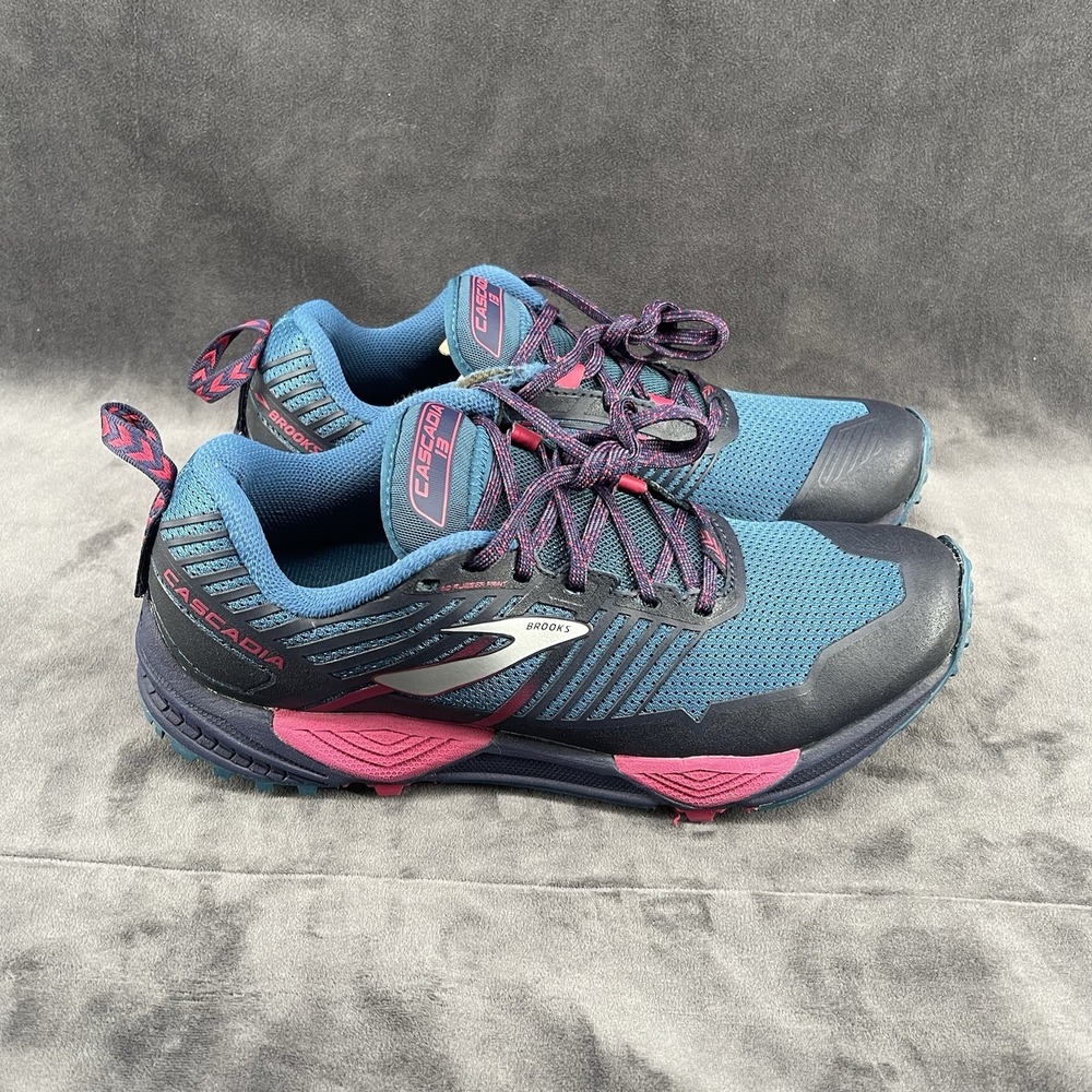 Brooks Cascadia 13 Trail Running Shoes Women's US 8.5 Blue Pink Size 40